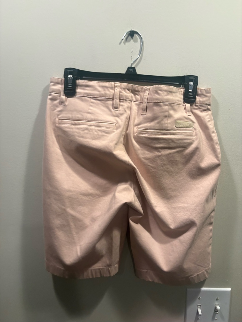 AG Adriano Goldschmied Longline Bermuda Shorts in Light Pink - Picture 4 of 6